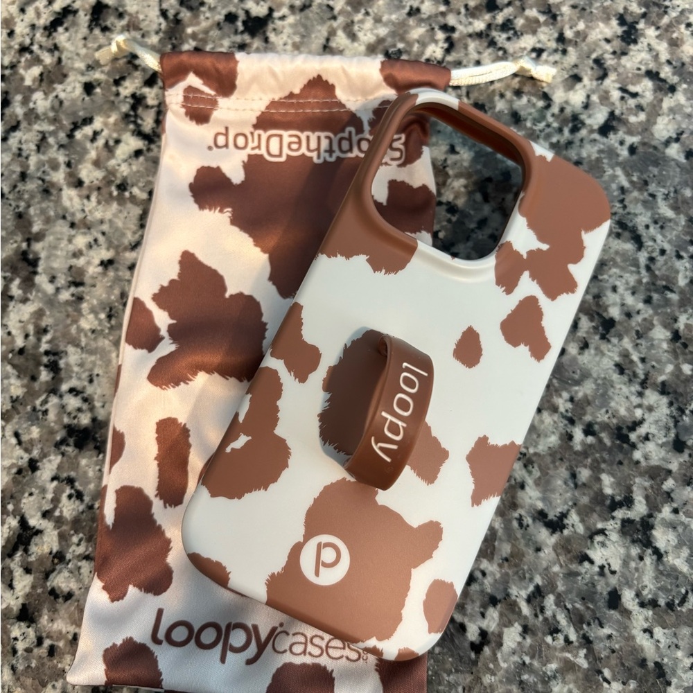 iPhone 14 Pro Loopy Cow Print Phone Case